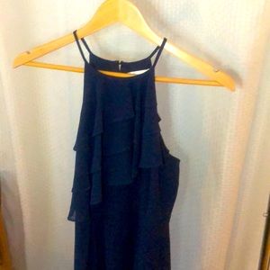 Navy blue floor length BCBG dress